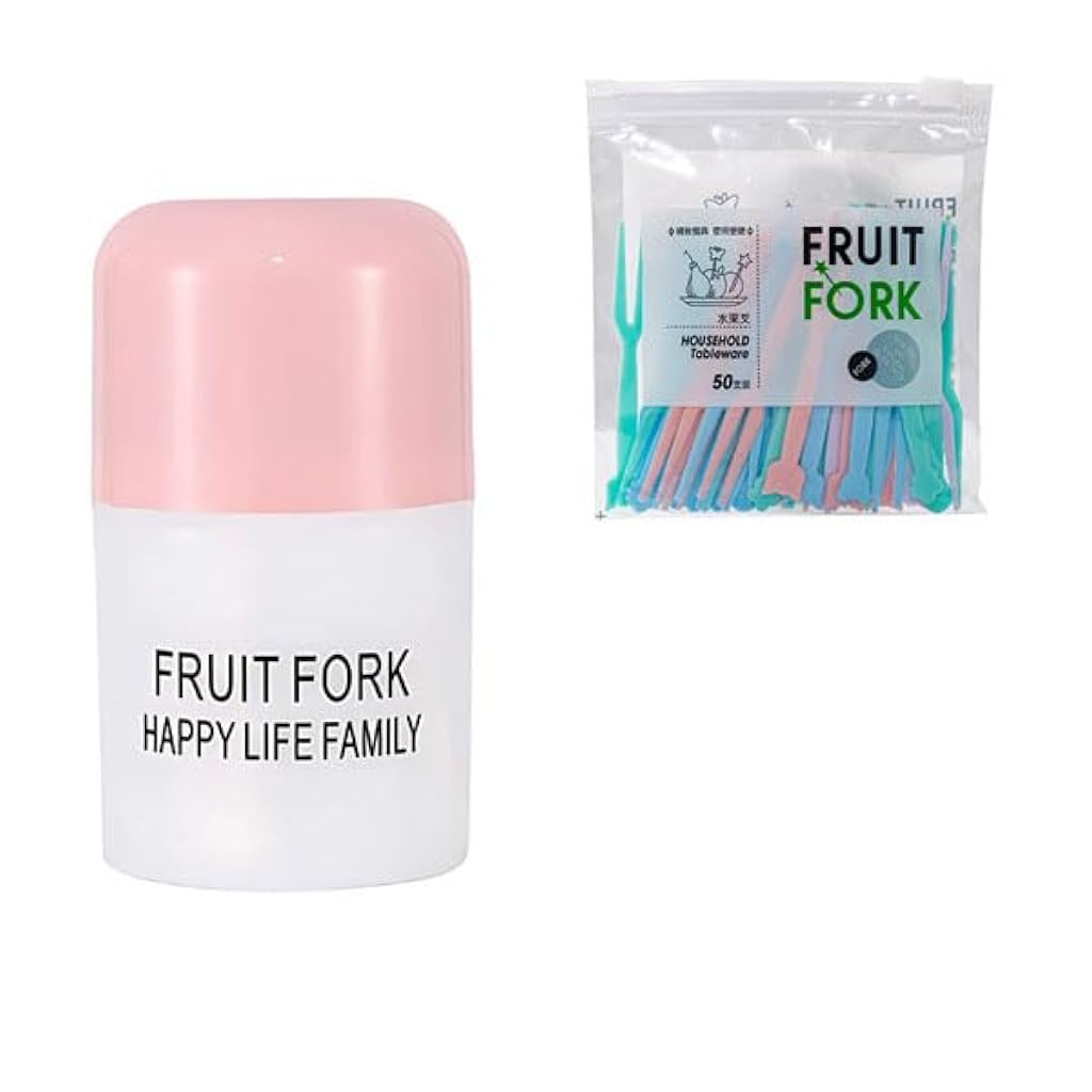 HASTHIP® 100 PCS Mini Plastic Fruit Fork with Box - Cut Food Picks for Cake Dessert Fruit Platter - Food Picks Kids HASTHIP® 100 PCS Mini Plastic Fruit Fork with Box - Cut Food Picks for Cake Dessert Fruit Platter - Food Picks Kids